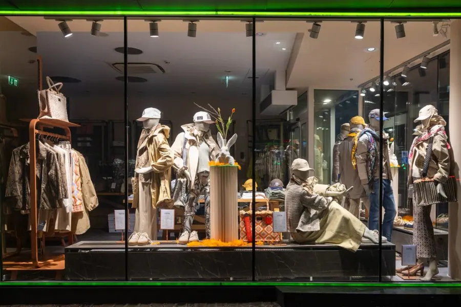 FRINK Damenmode Schaufenster — Taschen & Accessoires