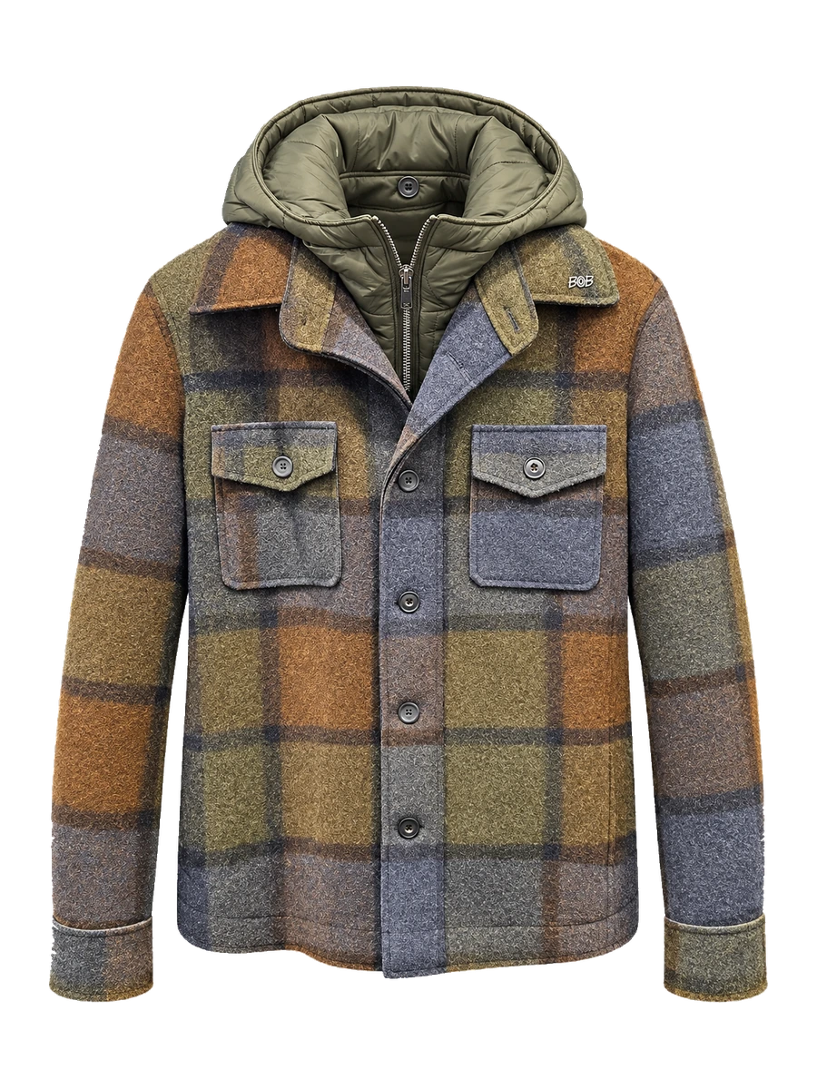 BOB Karojacke mit Kapuze